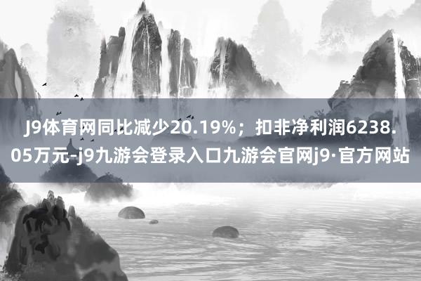 J9体育网同比减少20.19%；扣非净利润6238.05万元-j9九游会登录入口九游会官网j9·官方网站