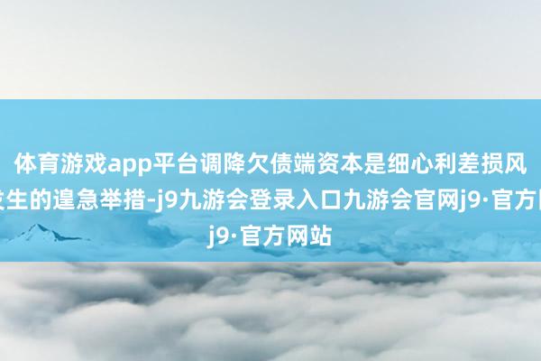 体育游戏app平台调降欠债端资本是细心利差损风险发生的遑急举措-j9九游会登录入口九游会官网j9·官方网站